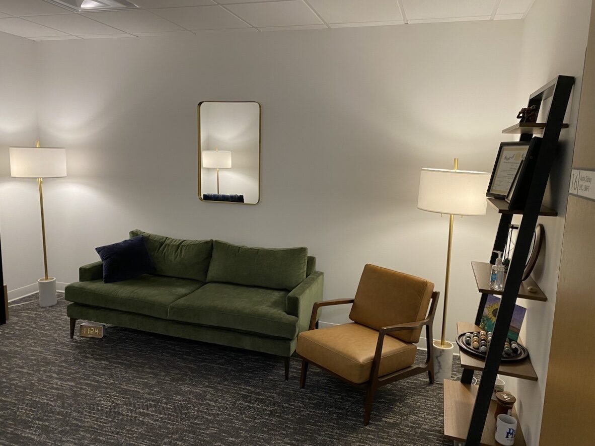 Therapy room at Andy Sibley's Dallas counseling office
